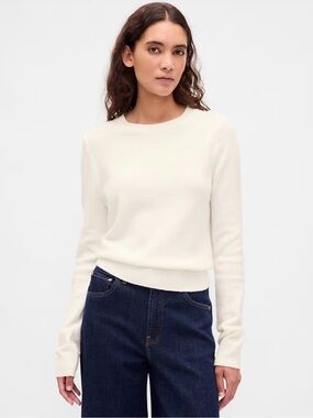 Gap Cashsoft Crewneck Sweater Alternative Cashmere Pullover Soft Cozy Fireside